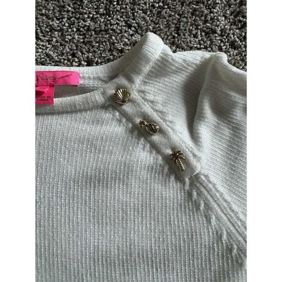 Lilly Pulitzer Pippin Sweater In Coconut Size XS Soft Cozy Nautical Seashell - Picture 6 of 8